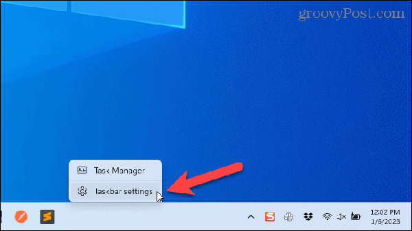 02-select-taskbar-settings