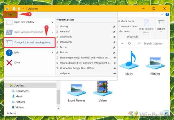 03.1-Windows-10-File-Explorer-File-Open-Change-Folder-And-Search-Options