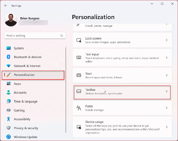 1-personalize-taskbar-option