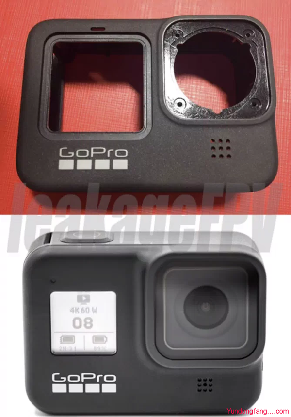 疑似GoPro Hero 9 正面外壳曝光，看起来像大疆运动相机