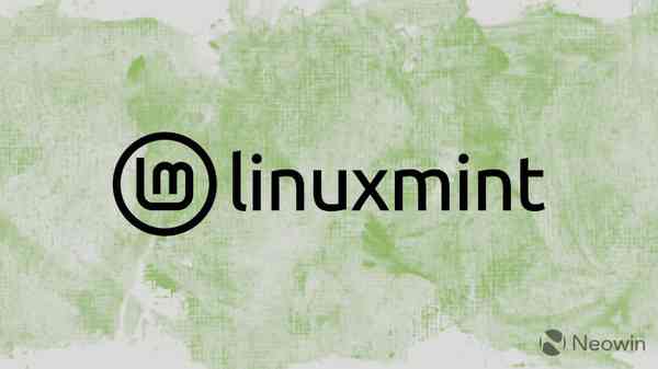 绿色和灰色背景上的 Linux Mint 徽标