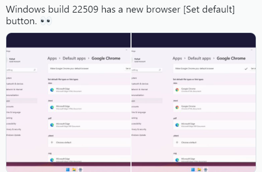 Windows 11 将让您更轻松地再次更改默认浏览器