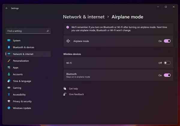 Airplane-mode-preference