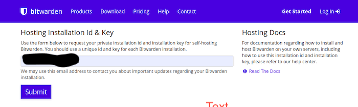 Bitwarden-Installation-Generate-ID-Key