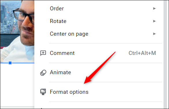 Click-Format-Options-in-the-context-menu. Click-Format-Options-in-the-context-menu.