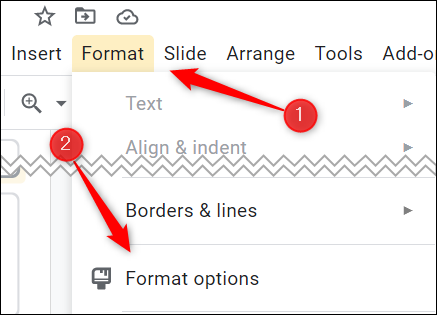 Click-Format-tab-and-then-click-Format-Options-in-the-drop-down-menu. Click-Format-tab-and-then-click-Format-Options-in-the-drop-down-menu.