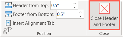 Close-WordHeaderFooter