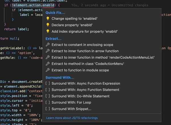 Code-Action-control-in-VS-COde