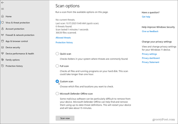 Custom-Scan-windows-11