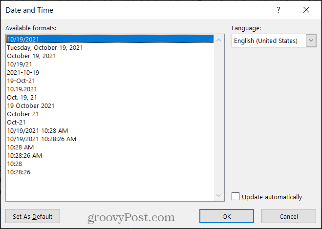 DateTime-WordHeaderFooter