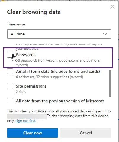 Delete-Edge-Passwords-in-clear-browsing-data-dialog Delete-Edge-Passwords-in-clear-browsing-data-dialog