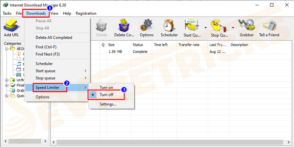 Disable-the-Speed-Limiter-option-from-the-Downloads-menu-in-IDM