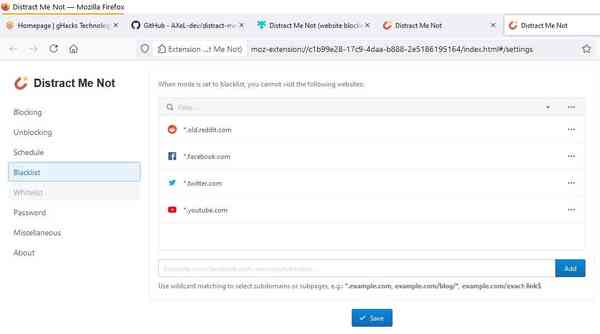 Distract-Me-Not-add-on-settings-blacklist