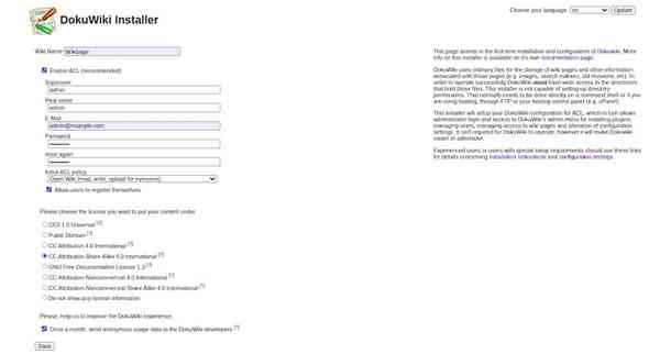 DokuWiki-web-interface