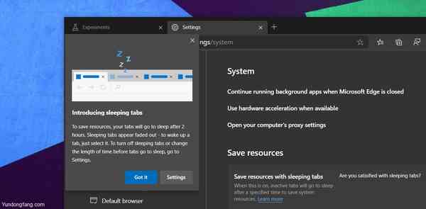 Edge-Canary-sleeping-mode