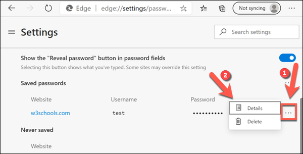 Edge-Password-Details-Option