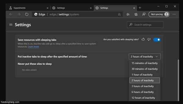 Edge-performance-settings