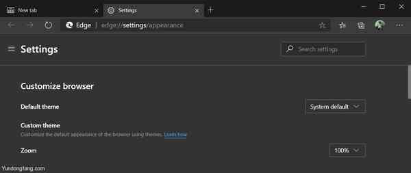 Edge-themes-settings