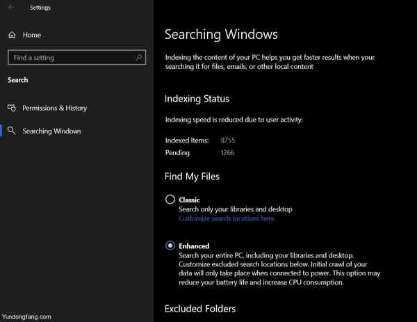 Enhanced-search-mode