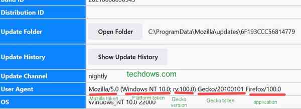 Firefox-User-Agent-String-for-version-100