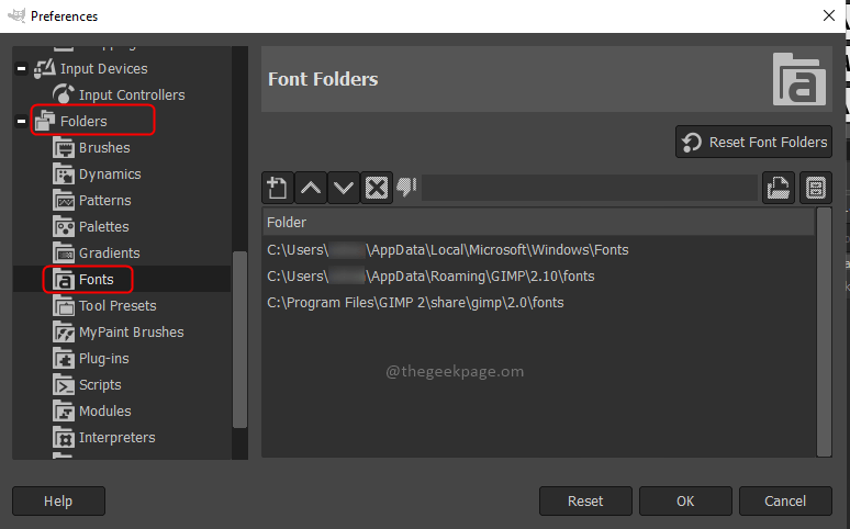 Fonts-Folder