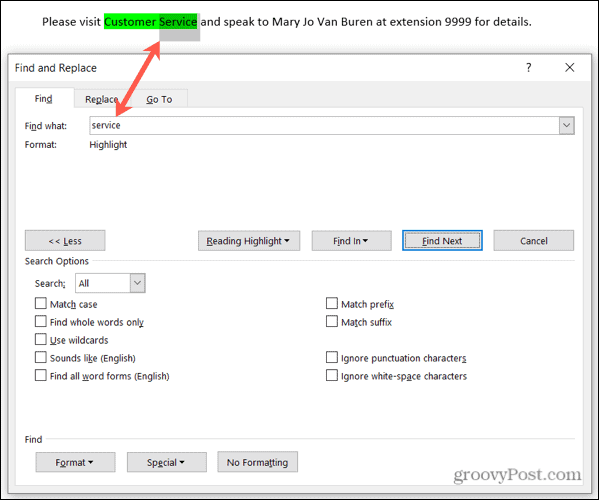 FoundHighlightKeyword-WordHighlightText