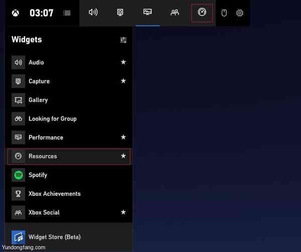 Game-Bar-widgets-menu