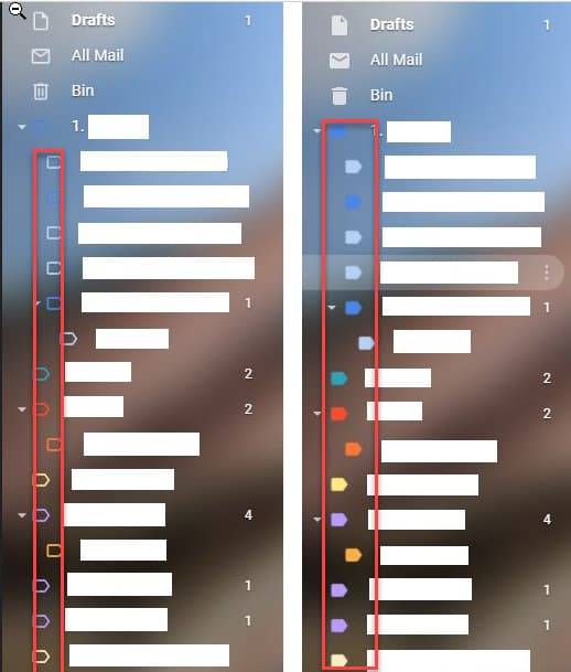 Gmail-labels-with-outlines-in-color-on-left-and-solid-color-on-right