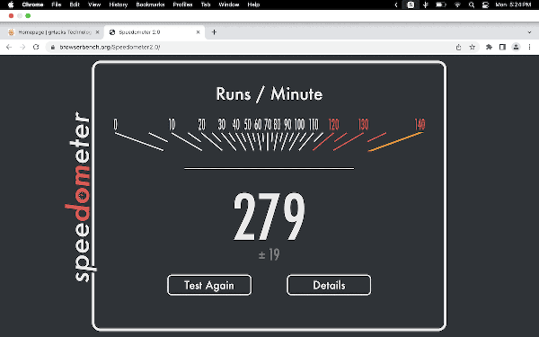 Google-Chrome-Speedometer-Benchmark