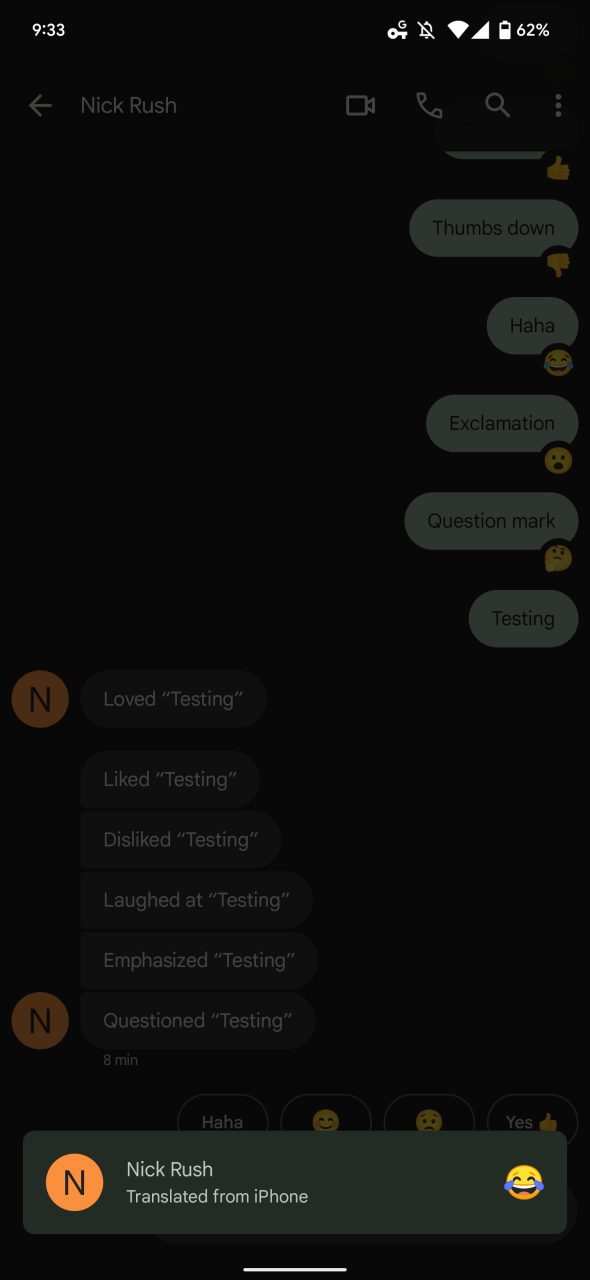 Google-Messages-iMessage-reaction-2