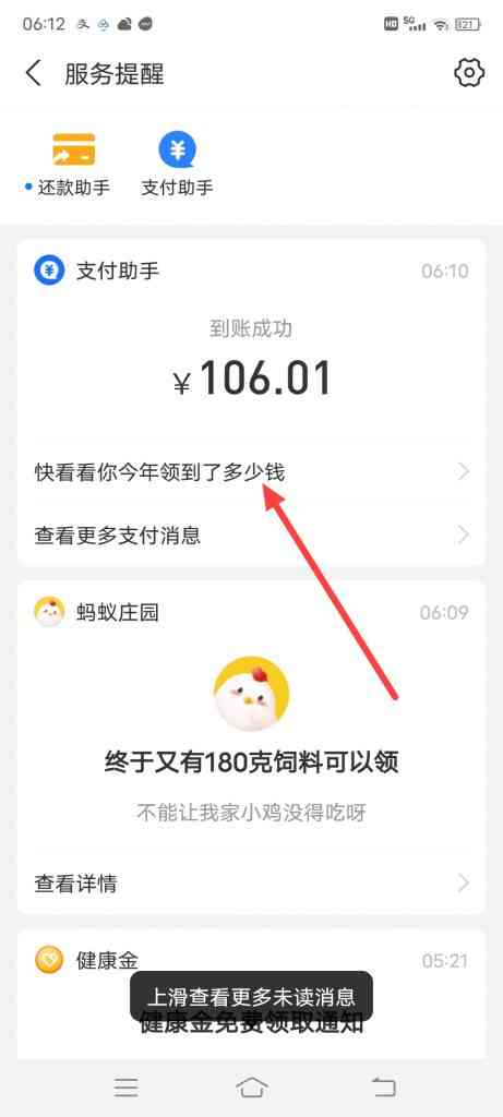 怎么查看支付宝2021年收入明细