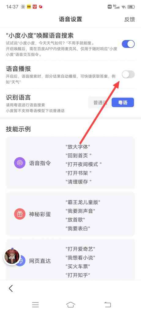 小度小度怎么打开语音播报