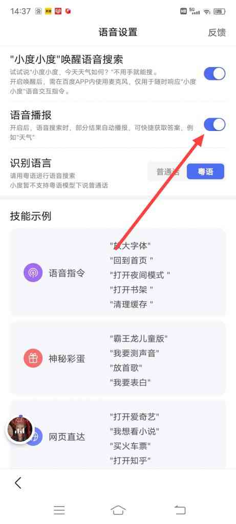 小度小度怎么打开语音播报