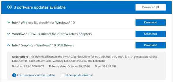 Intel-DCH-driver-update