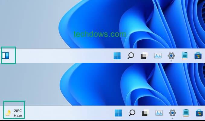 Left-aligned-weather-taskbar-icon