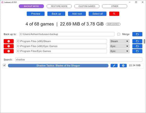 Ludusavi-Search-game