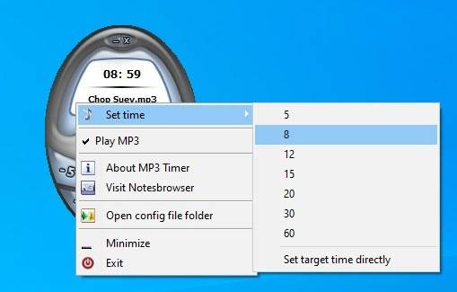 MP3-Timer-menu