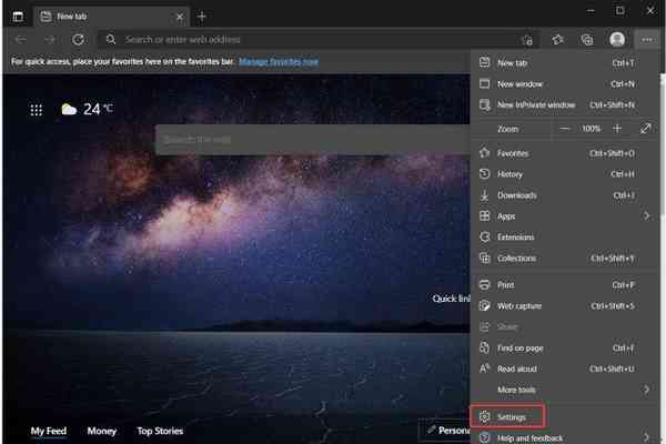 Microsoft-Edge-settings