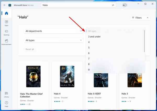 Microsoft-Store-app-in-Windows-11-search-filters
