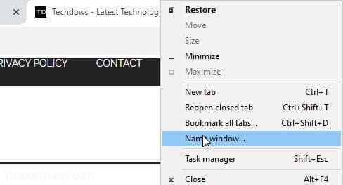 Name-window-option Name-window-option