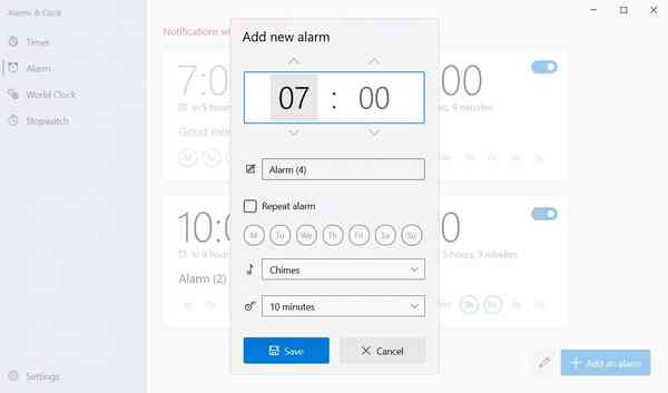 New-Alarms-app