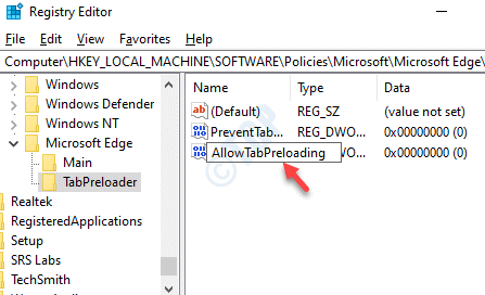 New-DWORd-Value-Rename-AllowTabPreloading-double-click