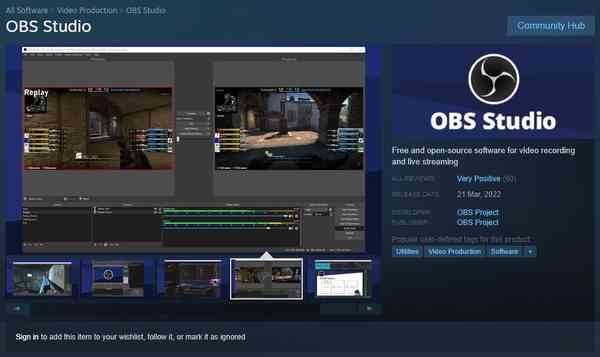 OBS-Studio-Steam-listing
