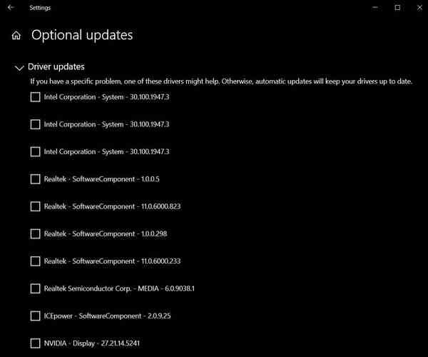 Optional-updates-screen