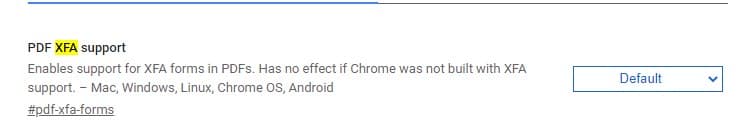 PDF-XFA-support-flag-Chrome