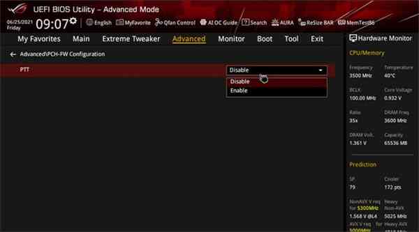 PTT-asus-intel-enable PTT-asus-intel-enable