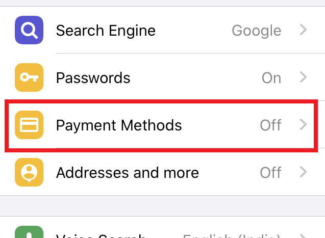 Payment-Methods-Tab-in-Chrome-Settings-on-iPhone