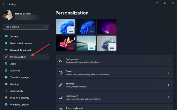 Personalization-in-Settings-app
