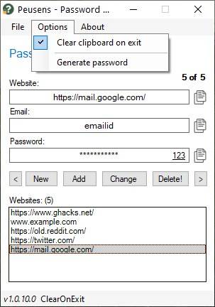 Peusens-Password-Manager-Lite-clear-clipboard-on-exit