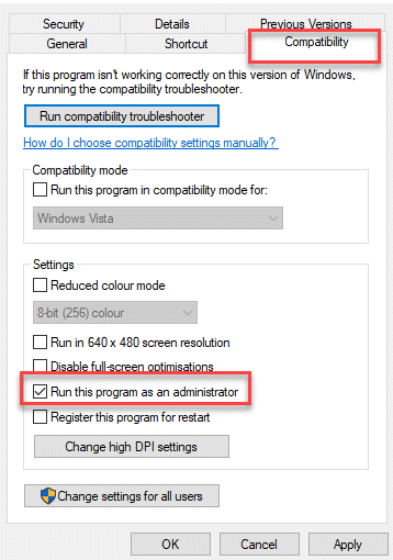 Properties-Compatibility-Run-this-program-as-an-administrator-check